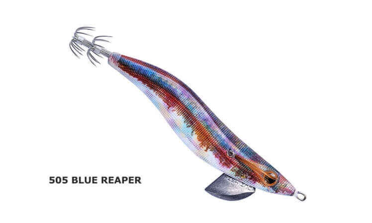 Fish Inc Egilicious Squid Jigs in Blue Reaper colours