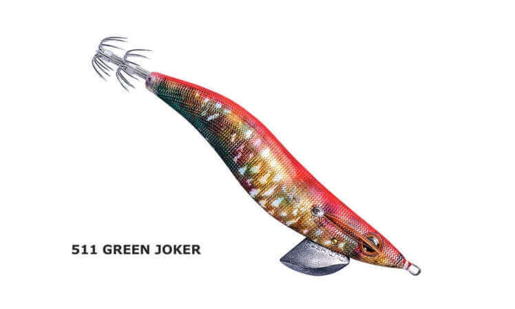 Fish Inc Egilicious Squid Jigs in Green Joker colours