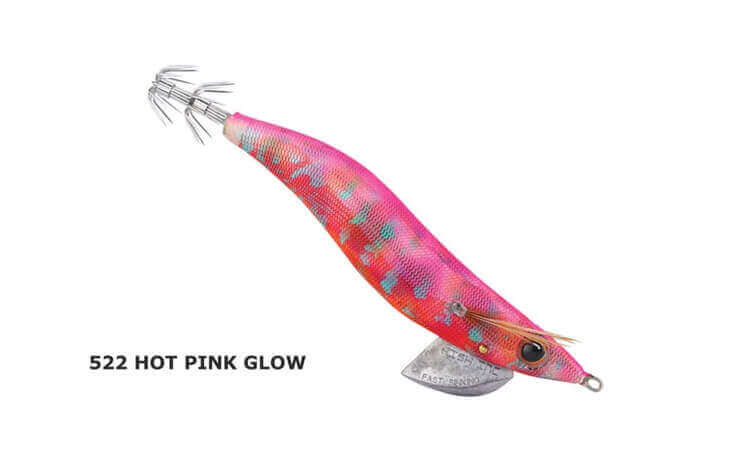 Fish Inc Egilicious Squid Jigs in Hot Pink Glow colours