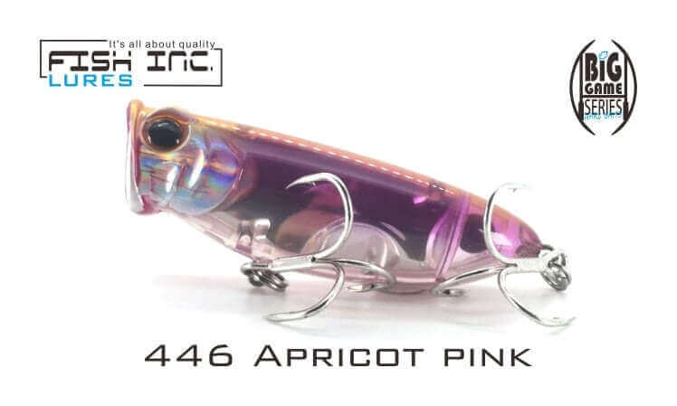 Fish Inc Fly Half 80mm Surface Popper - Apricot Pink