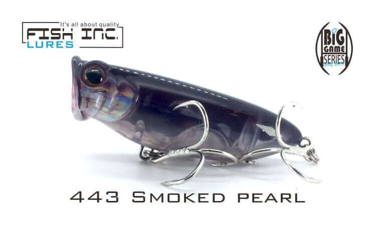 Fish Inc Fly Half 80mm Surface Popper - Smoked Pearl