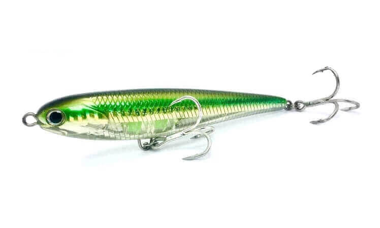 Fish Inc 120 wing stickbait in Green Back colours