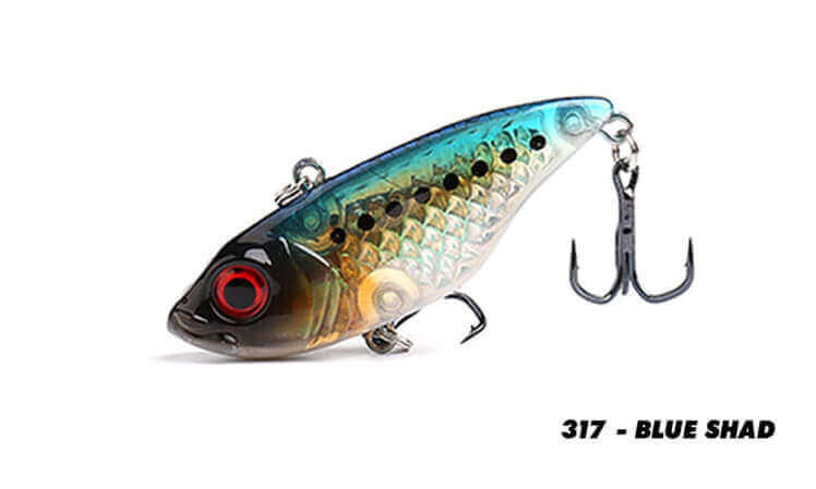 Kingdom 65mm Vibe lure - Blue Shad