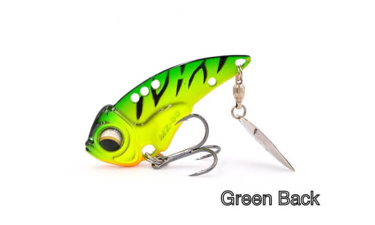 55mm Vibe Metal Blade Lure - Green Back