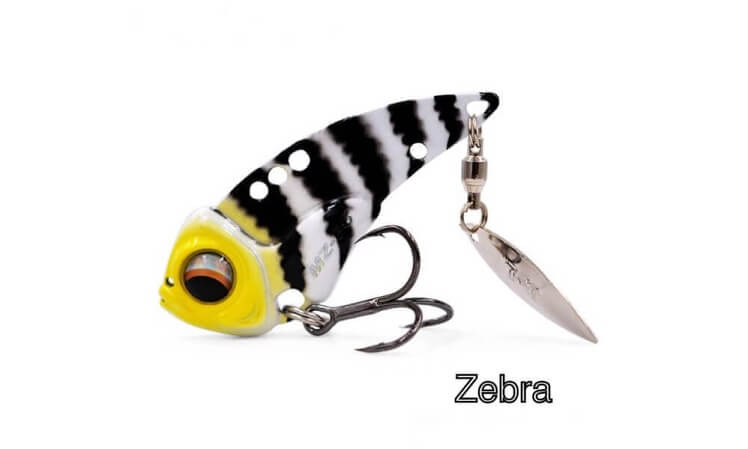 55mm Vibe Metal Blade Lure - Zebra
